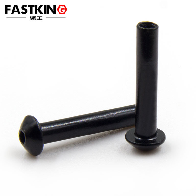 Black carbon steel non standard pan head hexagon socket screw